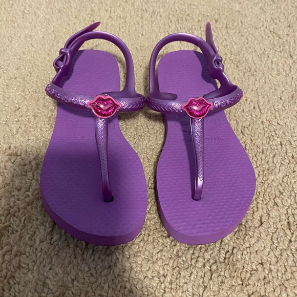 kids purple sandals